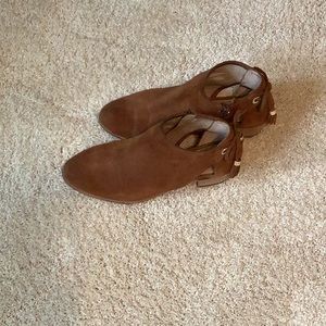Michael Kors tobacco color booties, size 61/2